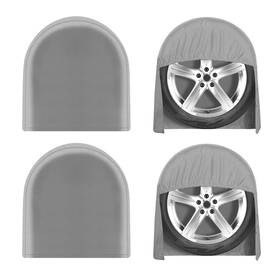 Dmu43-005 Outdoorlines 4pcs Tire Covers 24-26 Inch Rv Trailer Wheel Protector Gray