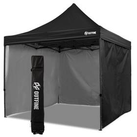 Outfine 809645342772 Heavy Duty Canopy 10x10 Pop Up Commercial Tent With 3 Side Wal