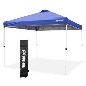 Outfine 809645343021 Pop-up Canopy 10x10 Patio Tent Instant Gazebo With Wheeled Bag