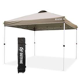 Outfine 809645343038 Pop-up Canopy 10x10 Patio Tent Instant Gazebo With Wheeled Bag