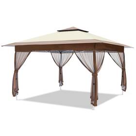 Outfine 809645343670 12ftx12ft Gazebo Outdoor Pop Up Canopy Tent With Curtains And Shelter F