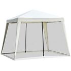 Outsunny 10footx10foot Outdoor Party Tent Canopy With Mesh Sidewalls Patio Gazebo