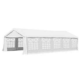 Outsunny 445022913953 16 Ft. X 32 9.2 White Roof Pe Carport Canopy Party Tent With Removable
