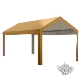 84c-378v0 Outsunny 673986203125 10 X 20ft Carport Roof Uv Resistant Canopy Replacement Fits