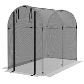 Outsunny 673986216965 Galvanized Steel Crop Cage Plant Protection Tent With Zippered Door 4