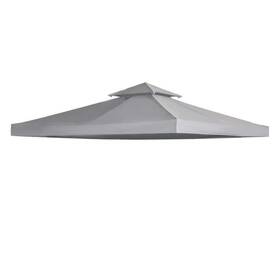 84c-041gy Outsunny Canopy Replacement Top Cover 118 Inch X118 X7.87 2tier Sun Shade Light Grey