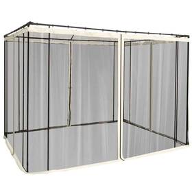 84c-142 Outsunny 10x10 Gazebo Replacement Mesh Netting Screen Walls 4 Panels With Zippers