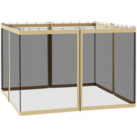 84c-142bg Outsunny Canopies 118.8 Inch Lx81.6 W Assembly Mesh Sidewall Netting Polyester Beige