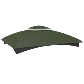 84c-443v00gn Outsunny Outdoor Gazebo Canopy Cover Top Roof With Drainage Holes 10ftx12ft Green