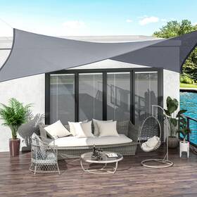 Us100110-059sa0141 Outsunny Sun Shade Sail Uv Top Cover Outdoor Canopy Triangle Square With Bag