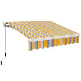 Us840-193mx0145 Outsunny 8ftx7ft Manual Retractable Sun Shade Shelter Outdoor Patio Awning Canopy Multi