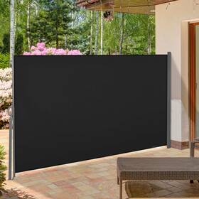 Us840-196v05bk0141 Outsunny Retractable Side Awning Screen Fence Patio Garden Privacy Divider