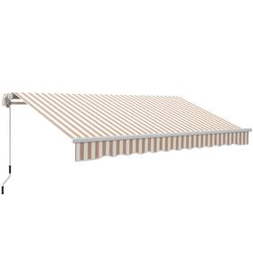 Us840-207bg0145 Outsunny 12ft X 10ft Outdoor Manual Retractable Awning Window Sunshade Shelter Beige