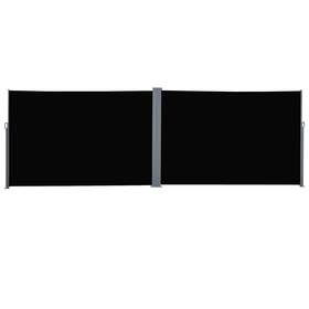 Us840-221bk0145 Outsunny Outdoor/indoor Retracting Privacy Divider With Auto Pull-back Function Black
