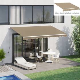 Us840-234v02cf0141 Outsunny 13ft X 8ft Retractable Awning Fabric Replacement Canopy
