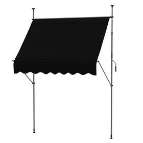 Us840-262v01bk0145 Outsunny 6.5ft X 4ft Retractable Awning Non-screw Black