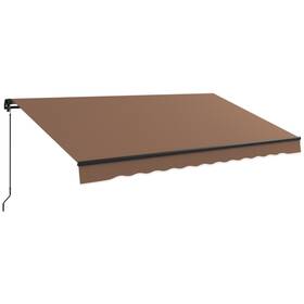Us840-264v05bg0141 Outsunny 12ft X 10ft Retractable Awning - Uv Resistant Sunshade Shelter