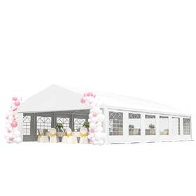 Us84c-389v01wt0145 Outsunny 23ft X 39ft Heavy-duty Large Wedding Tent With Sidewalls White