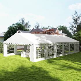 Us84c-538v00wt0141 Outsunny 20ft X 40ft Large Party Tent With Removable Window Sidewalls