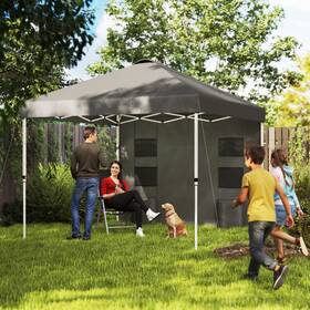 Us84c-623v00cg0141 Outsunny 10ft X Pop Up Canopy Tent With Sidewall