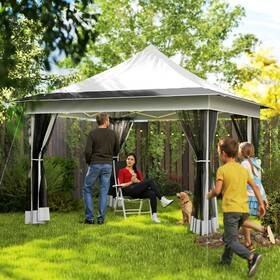 Us84c-661v00lg0141 Outsunny 12 X Ft. Pop Up Canopy Tent Instant Sun Shelter Used