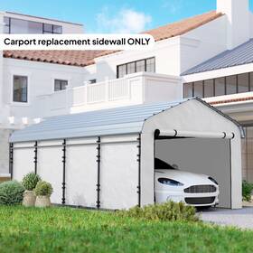 Us84c-766v01wt0141 Outsunny Carport Replacement Sidewall Panel Set Of 4 For 10ft X 15ft Carports