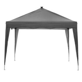 Bk034-gz Ovastlkuy Patio Canopy Tent Collapsible Sturdy Steel Frame Black Led Lighted