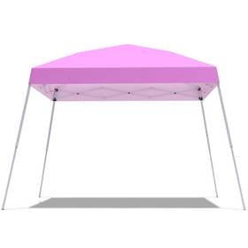 G040pi-p Ovastlkuy Outdoor Patio Pop Up Canopy Tent 10ftx10ft Collapsible Heavy Duty Pink