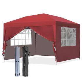 Maob-gz033re Ovastlkuy Shade Structures 10ftx10ft Canopy/tent Adjustable Height Collapsible Red