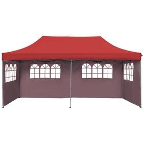 Maob-it006re Ovastlkuy Patio Canopy Tent 10ftx 20ft With 4 Sidewalls Wheeled Carrying Bag Red