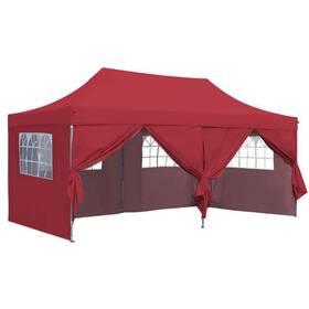 Maob-it007re Ovastlkuy Canopy Tent With 6-sidewalls Nft Carrying Bag 10ftx20ft Patio Plastic Red