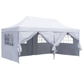 Maob-it007wh Ovastlkuy Canopy Tent 240 Inch X120 X130 White With 6-sidewalls Carrying Bag Heavy Duty