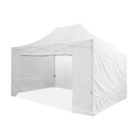 Maov-7027 Ovastlkuy Canopy Tents 10ftx15ft Adjustable Height Plastic Rectangle Patio White