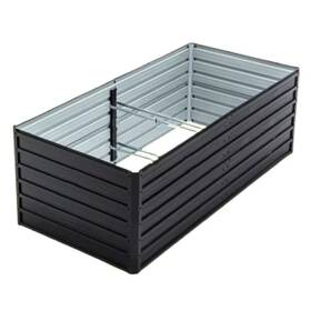 Oyezvary 445013878834 6 Inch L X 3 W 2 H Galvanized Raised Garden Bed Black Steel Outdoor Pla