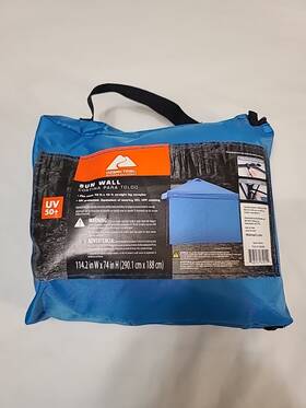 Ozark Trail 748252619112 New Blue Sun Wall Fits Most 10 Ft X Straight Leg Canopies