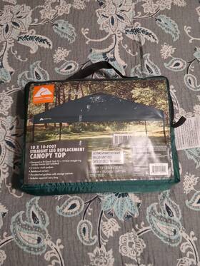 Ozark Trail 840333401040 10x10 Straight Leg Canopy Replacement Top Green With Carry Bag