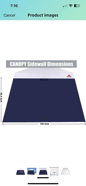 B0bzs6cz38 Ozark Trail Canopy Sidewall Blue Weather Resistant Outdoor Accessory