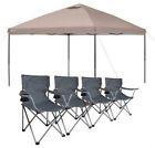 Ozark Trail Outdoor Tent W 4 Chairs Sun Rain Protection Garden Canopy 12 X 817427012604