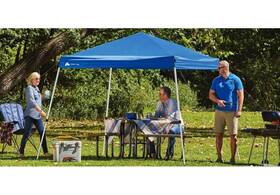 Ozrk Trail 826705636364 Instant Pop-up Canopy Shading Shelter Slant Leg Height Adjustable 10x10 Foot