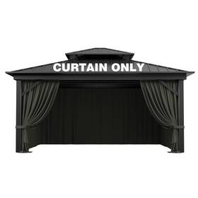 168l Pakunoda 755824991989 Outdoor Gazebo Curtain Replacement Universal 4panel Sidewalls 12ft X