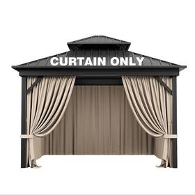 120l Pakunoda 755824992016 Gazebo Curtain Replacement Universal 4-panel Sidewalls 10ft X Outdoor Pri