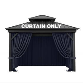 120l Pakunoda 755824992078 Outdoor Gazebo Curtain Replacement Universal 4-panel Sidewalls 10ft X Outd