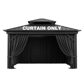 144l Pakunoda 763527036081 Gazebo Curtain Replacement Universal 4-panel Sidewalls 10ft X 12ft Outdoor Pri