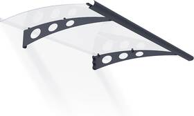 704366 Palram - Canopia Garamond 1350 4ft X 3ft Awning Gray/clear