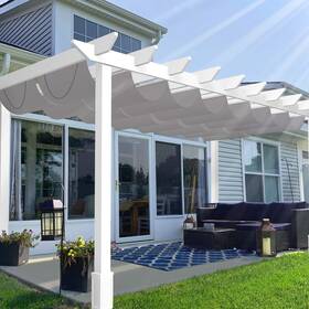 12ftl Paradise Inc. 313052776756 3ftw X Waterproof Retractable Pergola Canopy Outdoor Shade Cover Fo