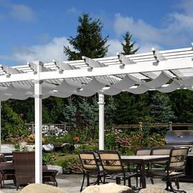 12ftl Paradise Inc. 445013446446 3ftw X Waterproof Retractable Pergola Canopy Outdoor Shade Cover Fo