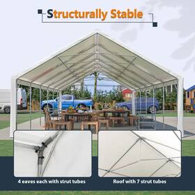 Cp2040wh-1a Party Tent 20x40ft Heavy Duty Large Wedding Event Shelters With 3 Carry Bags