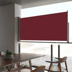 48357 Patio Retractable Side Awning 23.6inchx118.1inch Red