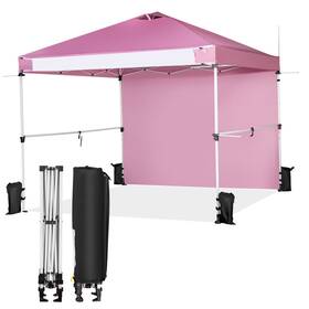 N846pia19718 Patiojoy 10ftx10ft Commercial Instant Canopy Tent For Outdoor Parties Camping Picnics Pink