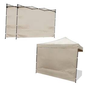 Podwb01 Patioman 3-piece 10x10 Canopy Sidewalls With Silver Coating Khaki